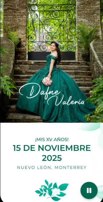 Invitación Quinceañera Glam Dafne