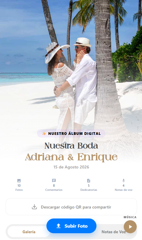 Álbum Digital QR boda.ambar.lat